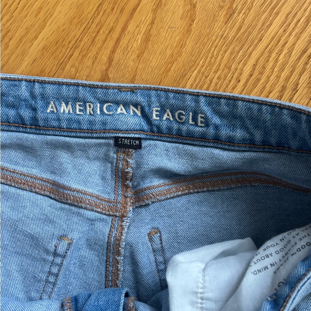 American Eagle Outfitters Light Blue Stretch Jeans 10 LONG - Picture 3 of 5
